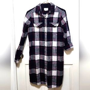 Flannel shirt dress